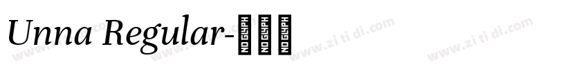 Unna Regular字体转换